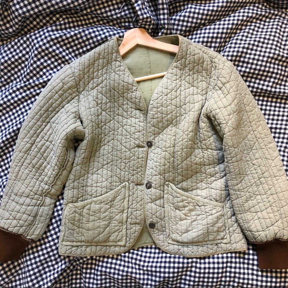 vintage military army liner jacket